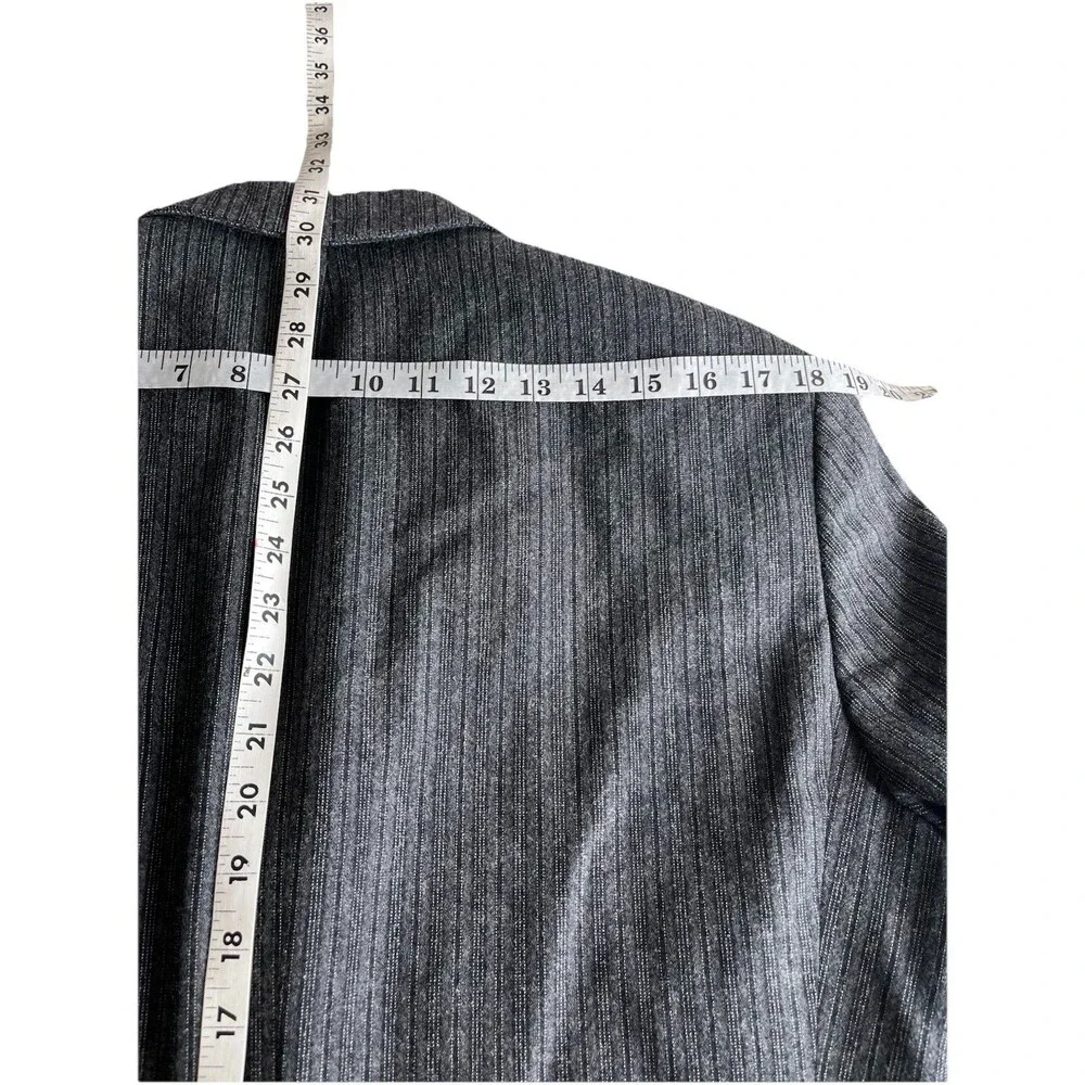 HUGO BOSS Rossellini Men 38S Blazer Gray Striped Textured Wool Sport Jacket